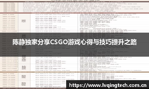 陈静独家分享CSGO游戏心得与技巧提升之路